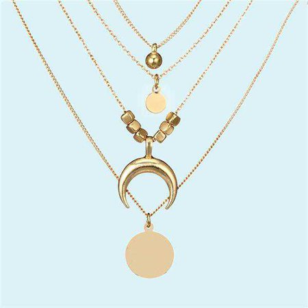 Богемия многослойных кулон ожерелье простой сплав колье колье для дам – купить по низким ценам в интернет-магазине Joom