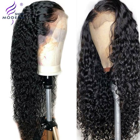 Online Shop Brazilian Water Wave Wig 13*4 Lace Front Human Hair Wigs Pre Plucked Natural Hairline 150% High Radio Remy Hair Wigs Modern Show | Aliexpress Mobile