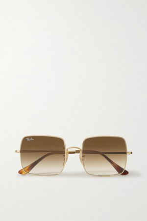 Gold Square-frame gold-tone sunglasses | Ray-Ban | NET-A-PORTER