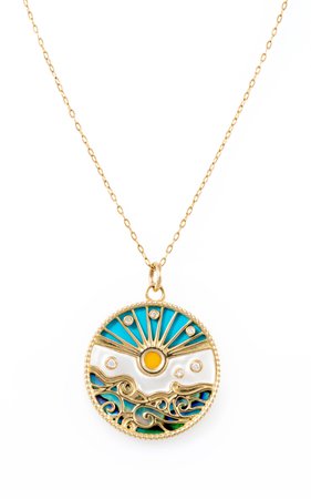 Love Summer 18k Yellow Gold Pendant Necklace By L'atelier Nawbar | Moda Operandi