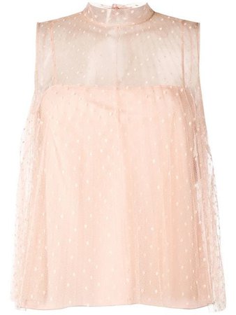 Red Valentino Tulle Blouse