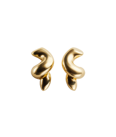 Bottega Veneta - Corkscrew Earrings in Yellow Gold