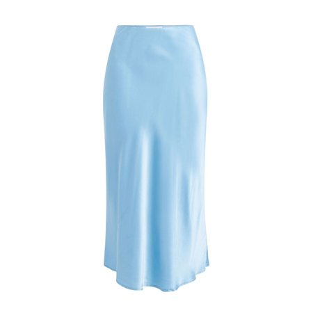 Bias Cut Skirt Airy Blue | Silk Laundry | Wolf & Badger