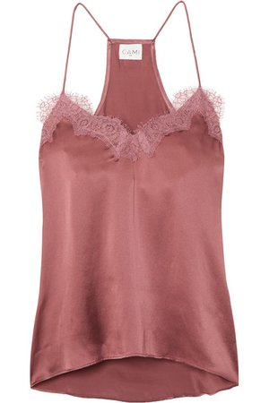Cami NYC | The Racer lace-trimmed silk-charmeuse camisole | NET-A-PORTER.COM