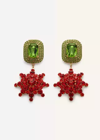 Starburst drop earrings in red | Magda Butrym