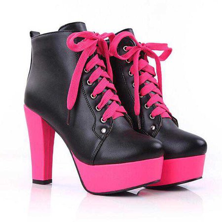 black and pink boots - Google Search