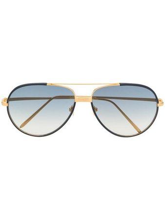 Linda Farrow aviator-frames sunglasses