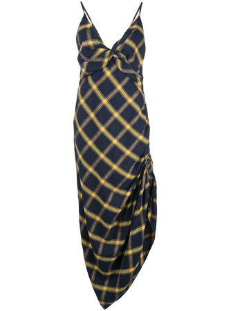 Monse Plaid Asymmetric Slip Dress - Farfetch