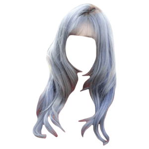 Blue Gray Hair PNG