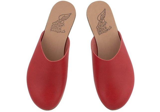 Buy Pasoumi Leather Sandals Red by Ancient-Greek-Sandals.com