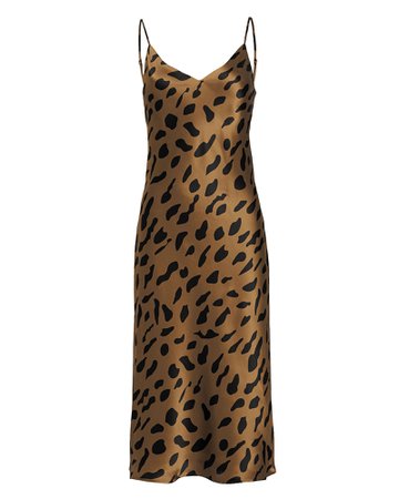 L'Agence | Jodie Leopard Silk Slip Dress | INTERMIX®