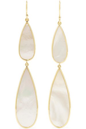 Ippolita | Polished Rock Candy 18-karat gold mother-of-pearl earrings | NET-A-PORTER.COM