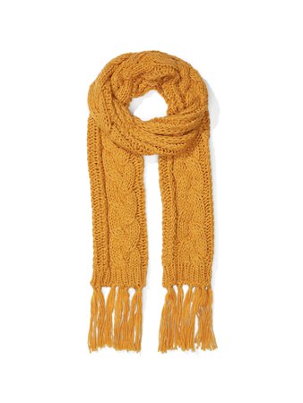 Cable Scarf Mustard - Dotti Online
