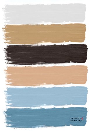 blue beige brown palette