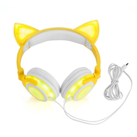 yellow kitty headphones