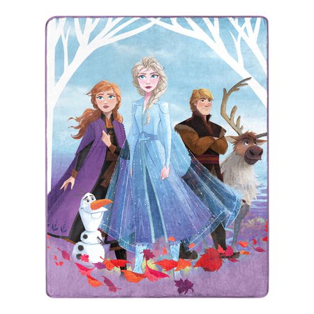 Disney Frozen 2, Silk Touch Throw Blanket, 40" x 50" w/ Elsa, Anna, Olaf, Sven, and Kristoff - Walmart.com - Walmart.com