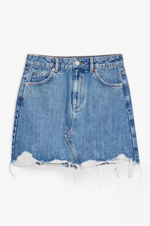 Ripped Denim Mini Skirt | Topshop