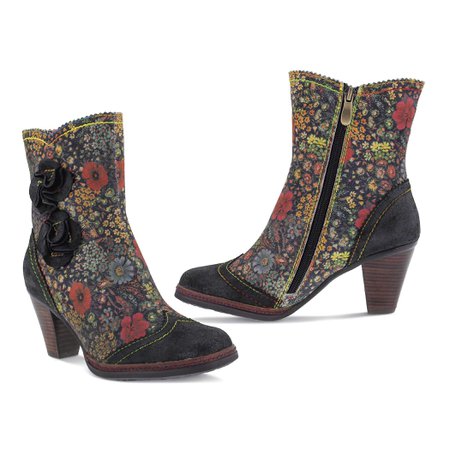 Simonetta Floral Boots - Women’s Romantic & Fantasy Inspired Fashions