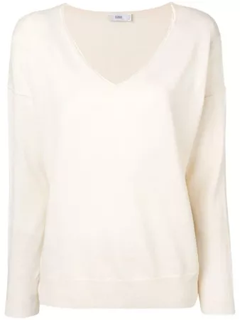 Closed Loose V-Neck Sweater