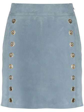 Alberta Ferretti Eyelet-Detail Leather Skirt Ss20 | Farfetch.com