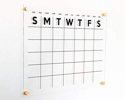 Amazon.com: Acrylic Calendar | Minimalist Horizontal Clear Dry Erase Calendar | Landscape calendar | 2020 Calendar | office wall calendar | planner: Handmade