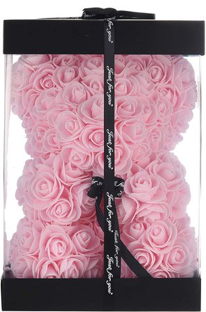 Amazon.com: Artificial Flowers Rose Bear,Rose Teddy Bear, Flower Bear Cub, Forever Rose Everlasting Flower for Window Display, Anniversary Christmas Valentines Gift (Light Pink): Home & Kitchen