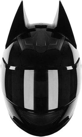 Amazon.com: Cat Ear Knight Helmet, Full Face Motorcycle Helmets, Personality Cool Cat Ears Electric Scooter Helmet Full Face Summer Men and Women Racing Couple Motorcycle Helmet, DOT Certified : Automotive