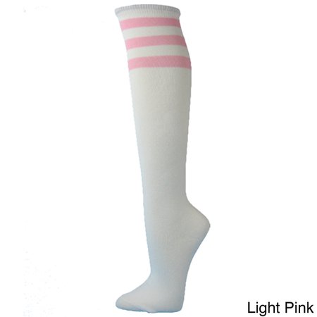 Pink and White Socks