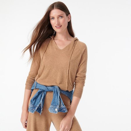 J.Crew: Hoodie In Featherweight Cashmere For Women
