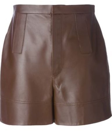 brown leather shorts
