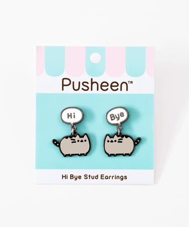 Hi Bye Pusheen Stud Earrings – Pusheen Shop