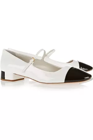 PORTE & PAIRE Two-tone patent-trimmed leather pumps - Google Search