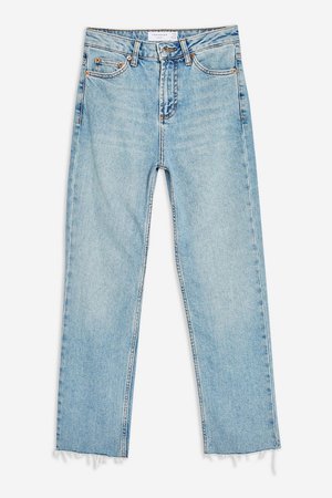 Authentic Raw Hem Straight Leg Jeans - Shop All Jeans - Jeans - Topshop