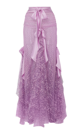 purple lace skirt