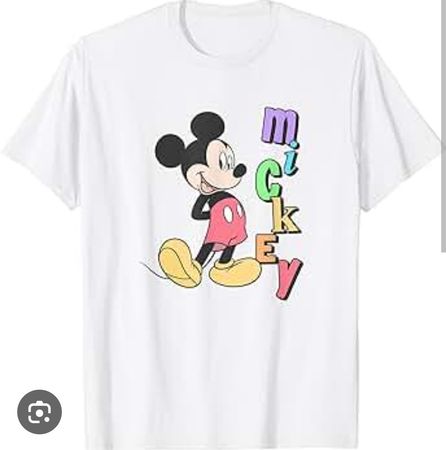 whit Micky Mouse graphic tee