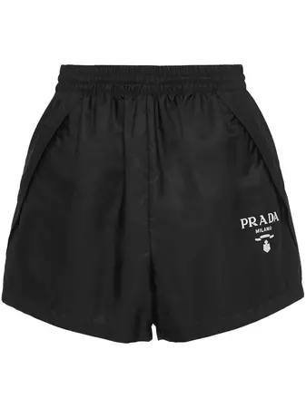 Prada Re-Nylon logo-embroidered Shorts - Farfetch
