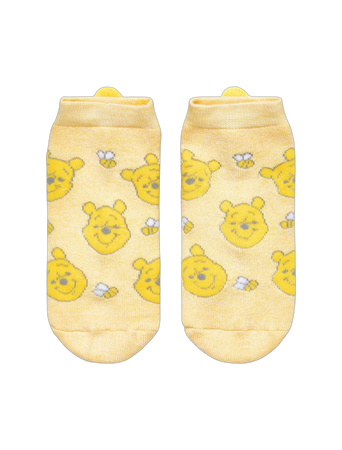 Disney Winnie The Pooh Bees Pom No-Show Socks