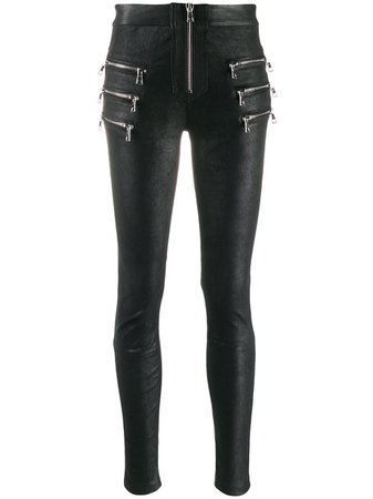Shop black UNRAVEL PROJECT slim biker trousers with Express Delivery - Farfetch