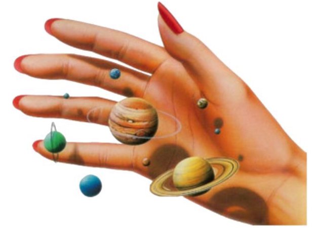 hand + planets