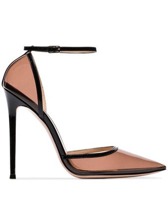 Gianvito Rossi black 110 PVC detail strappy pumps $720 - Shop SS19 Online - Fast Delivery, Price