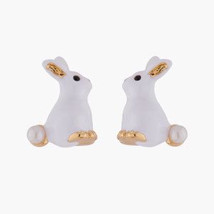 les nereides | enchanted encounter bunny and mother-of-pearl stud earrings
