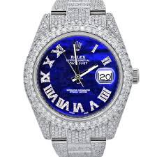 iced out blue face rolex - Google Search