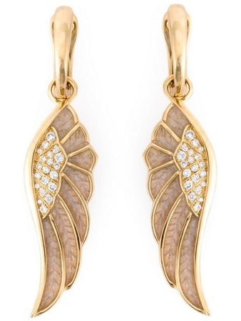 Garrard diamond detail wing earrings $4,940 - Buy SS19 Online - Fast Global Delivery, Price