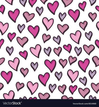 Seamless pattern with valentine hearts Royalty Free Vector