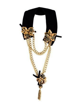 Marni Pyrite & Horn Floral Necklace - Necklaces - MAN79377 | The RealReal
