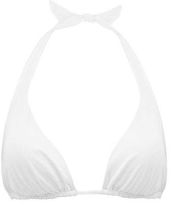 Halterneck Bikini Top - Womens - White