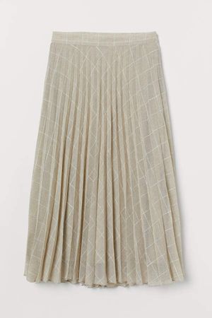 Pleated Skirt - Beige