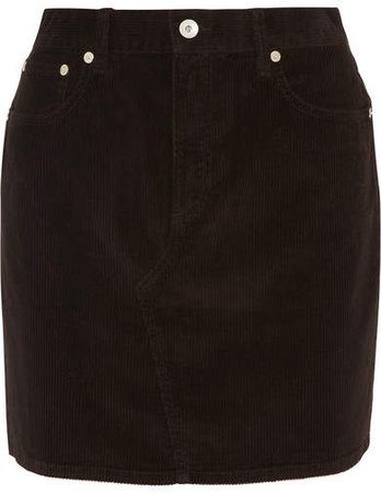 Hayden Stretch-cotton Corduroy Mini Skirt - Black