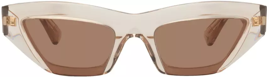 Bottega Veneta : Beige Cat-Eye Sunglasses | SSENSE