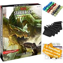Amazon.com: Dungeons and Dragons Starter Set 5th Edition - DND Starter Kit - Dice in Black Bag - Fun DND Rolling Board Games for Adults - New Adult Magic Board Game 5e Beginner Popular Pack Die Book : Toys & Games